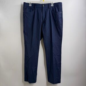 Incotex High Comfort Modern Fit Navy Tech 5 Pocket Pants 36 Italy